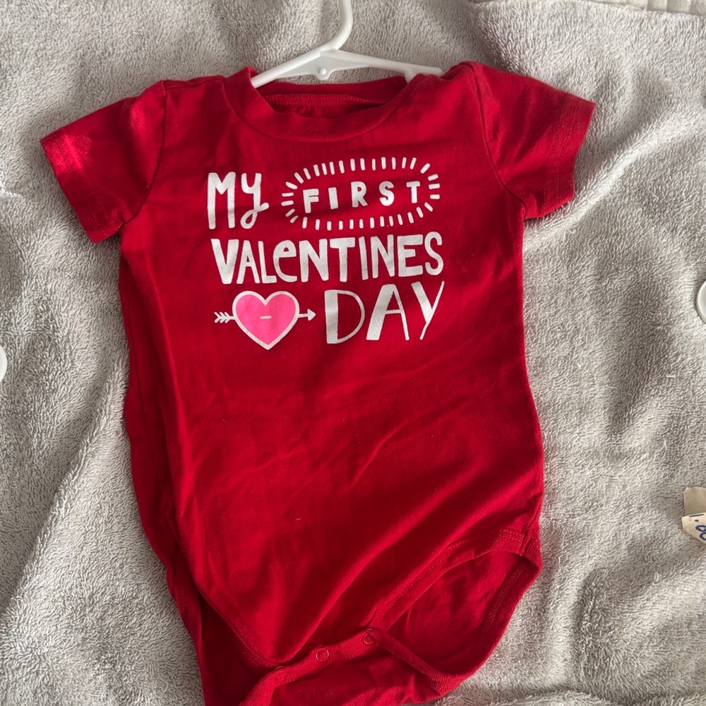 Valentines Red Baby Onesie